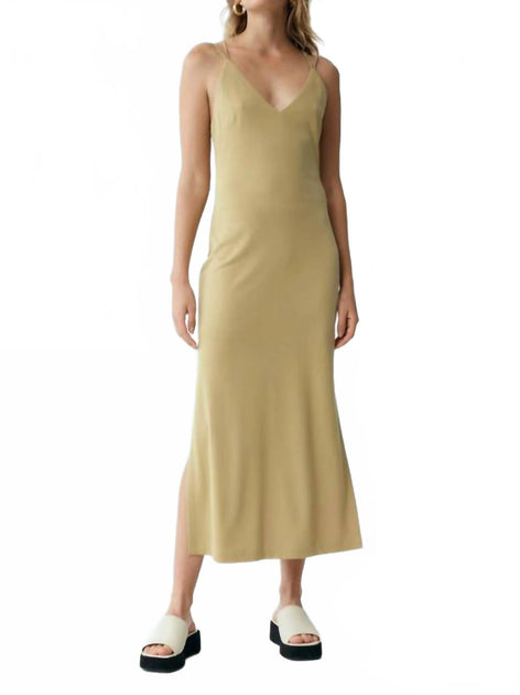 Third Form Form Cross Back Midi Dress Beige Medium 2