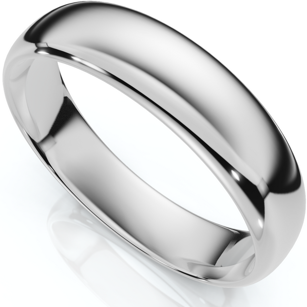 Pompeii3 Plain Polished Platinum Wedding Ring US 12 2