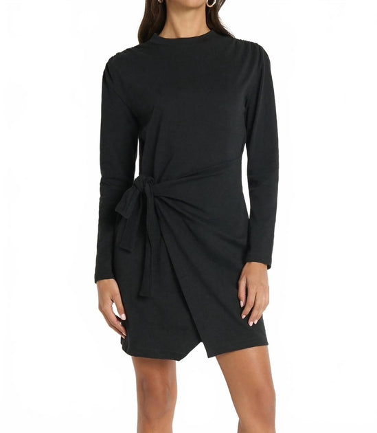 Nation LTD Taylor Wrap Dress Black Large 2