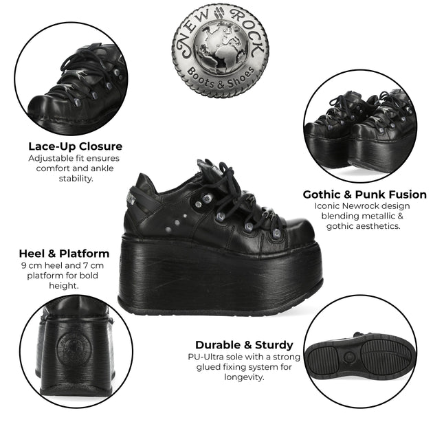 New Rock M-120N-C96 Ankle Boots Black EU 36 3