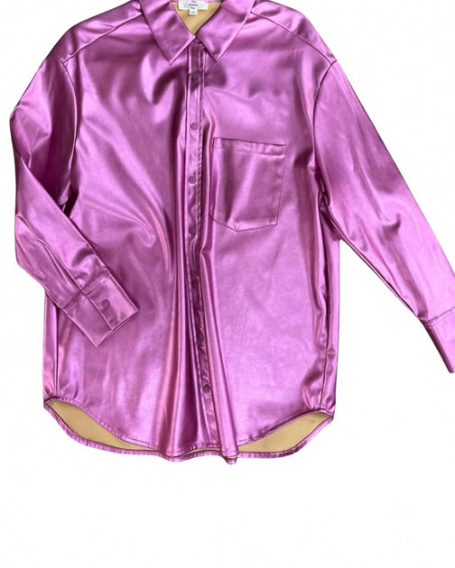 entro Dreams Button Down Shirt Pink Large 2