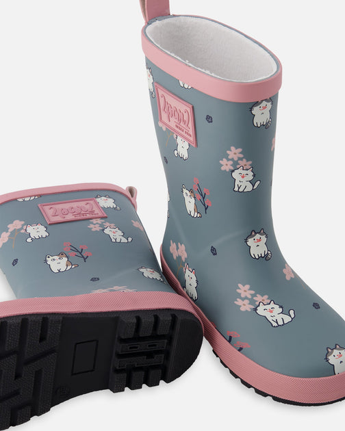Deux par Deux Rain Boots Grey US 2 4