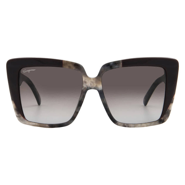 Salvatore Ferragamo Ferragamo Grey Gradient Square Ladies 