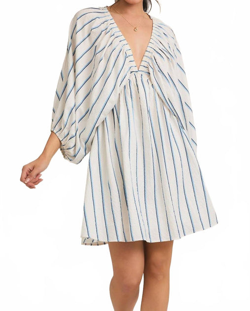 GILLI Anchors Away V-Neck Mini Dress White Large 2