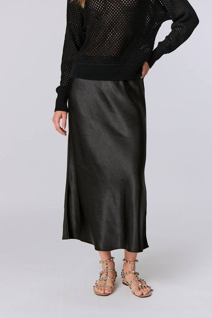 J. Society Silky Maxi Skirt Black Small 2