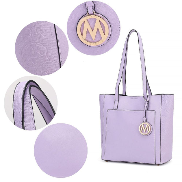 MKF Collection Lea Tote Handbag Grey Small 4