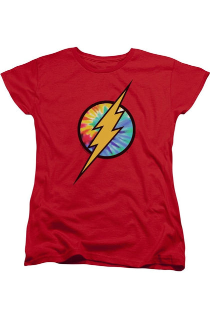 Gildan DC Comics Flash Tie Dye Logo T-Shirt Red XXL 2