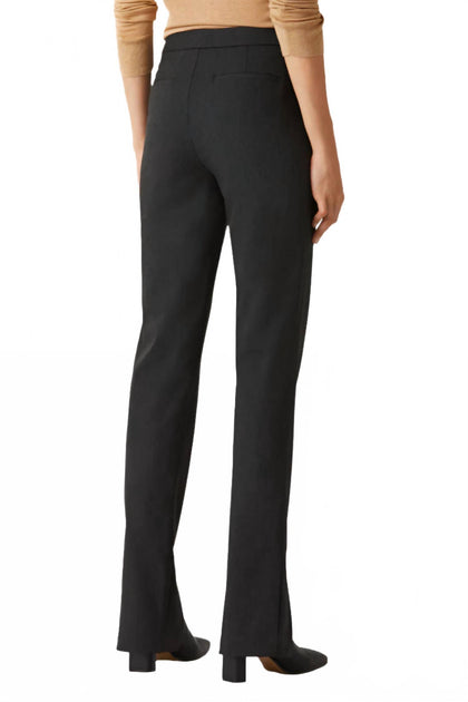 Ecru Banded Waist Stretch Crepe Pant Pink US 10 3