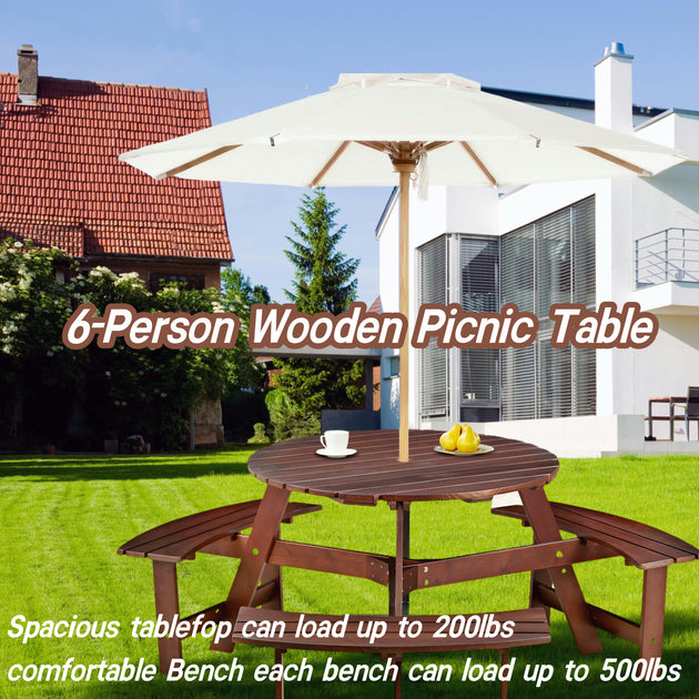Streamdale Picnic Table Brown 5
