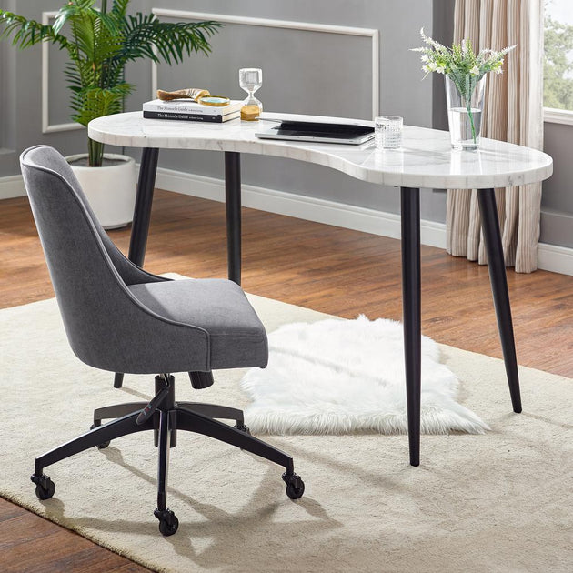 Steve Silver Kinsley Desk and Chair Set Gray 4