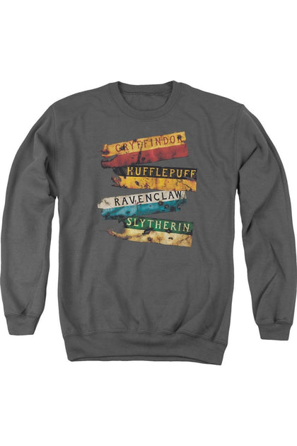 Gildan Harry Potter Burnt Banners Crewneck Sweatshirt Grey XXL 2