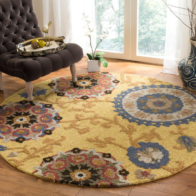 Safavieh Blossom BLM401 Area Rug Gold/Multi 4