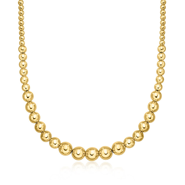 Ross-Simons Graduated Bead Necklace Gold 4