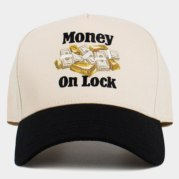 FASHNZFAB Money On Lock Embroidered Baseball Cap Blue 3