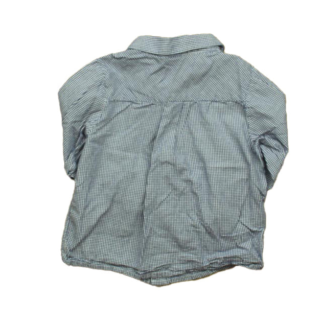 Jacadi Boys Check Shirt Navy Green 3T 3