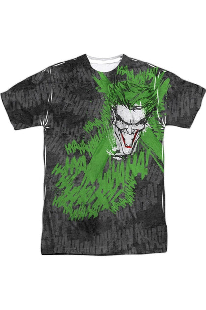 Gildan Batman Whats So Funny Short Sleeve Adult Poly Crew Tee Grey Small 2