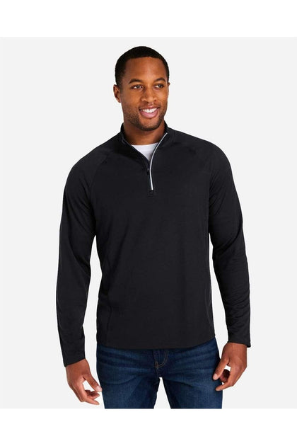 CORE365 Origin Performance Pique Quarter-Zip Pullover Black Medium 3