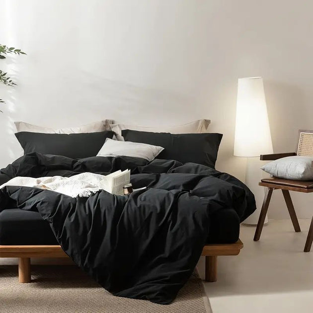 Serta Simply Clean Solid Duvet Cover King 8
