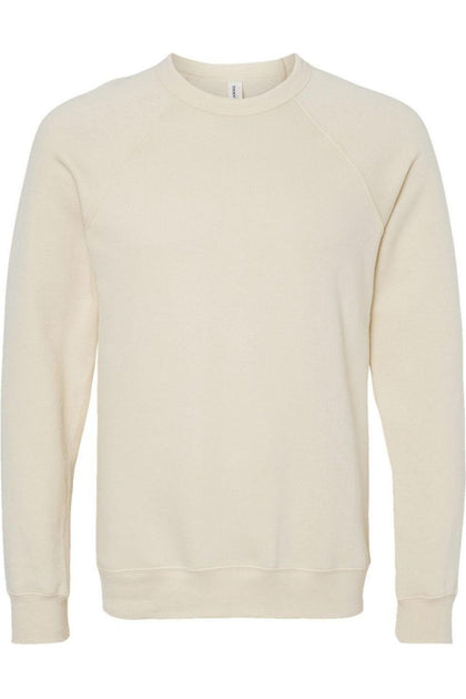 BELLA + CANVAS Sponge Fleece Raglan Crewneck Sweatshirt White Small 3