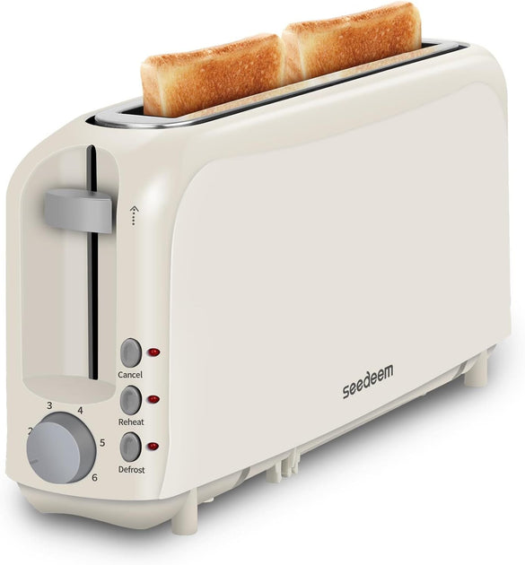 ESTASSAY 2-Scheiben-Schlank-Toaster mit Langschlitz, Weiß 2