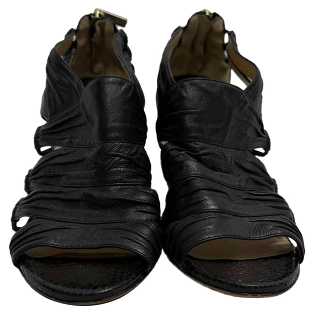 Jimmy Choo Cut-Out Sandal Heels Black EU 38.5 3