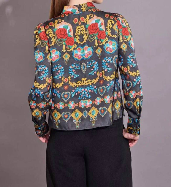 Alden Adair Scarlett Top Multicolor L 4