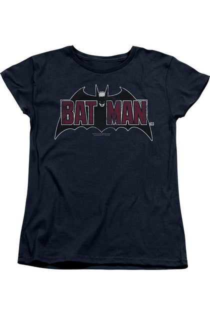 Gildan Batman Vintage Bat Logo T-Shirt Black Small 2