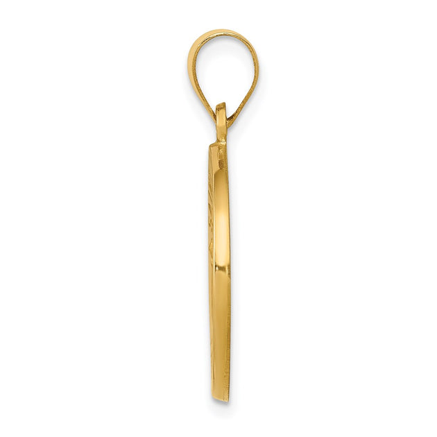 Diamond2Deal St John Baptist Medal Pendant Yellow Gold 3