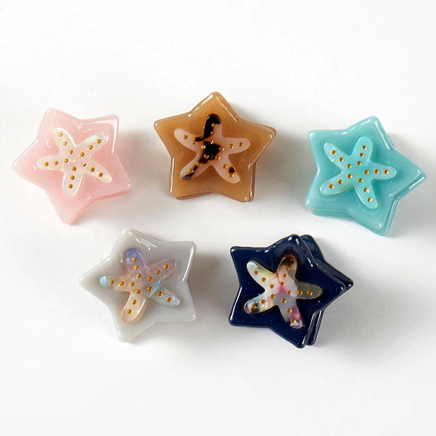FASHNZFAB Starfish Hair Claw Clip Set Multi 5 Pieces 2