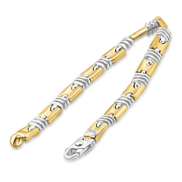Pompeii3 Link 14k Gold Bracelet Silver 8.25in 3