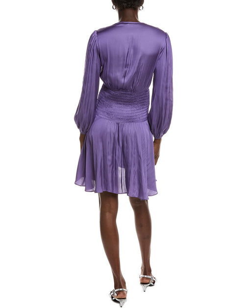 Maje Smocked Waist Mini Dress Purple EU 40 3