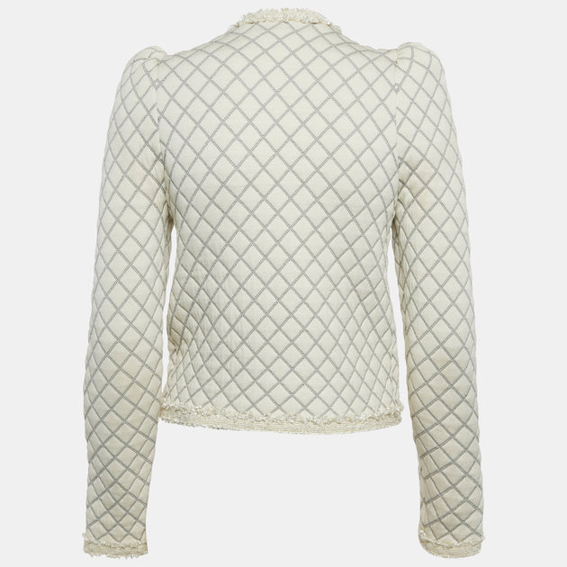 Sandro Knit Jacket Cream Small 3