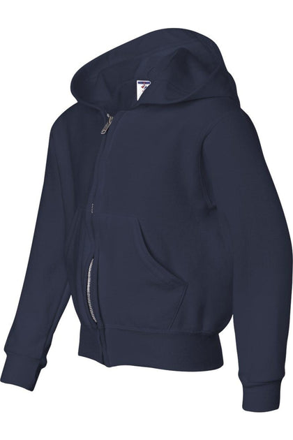JERZEES NuBlend Hooded Sweatshirt Blue Small 4