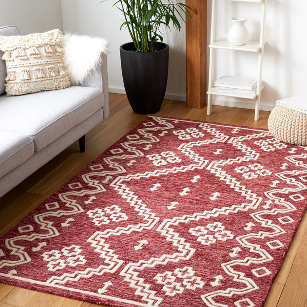 Safavieh Abstract ABT852 Area Rug Red/Ivory 2