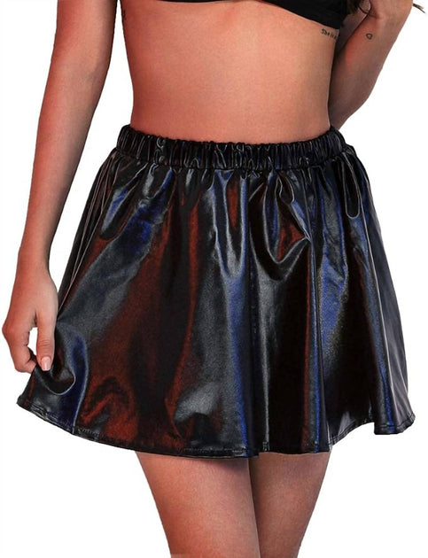 Belle Cher Metallic Mini Skort Black XLarge 2