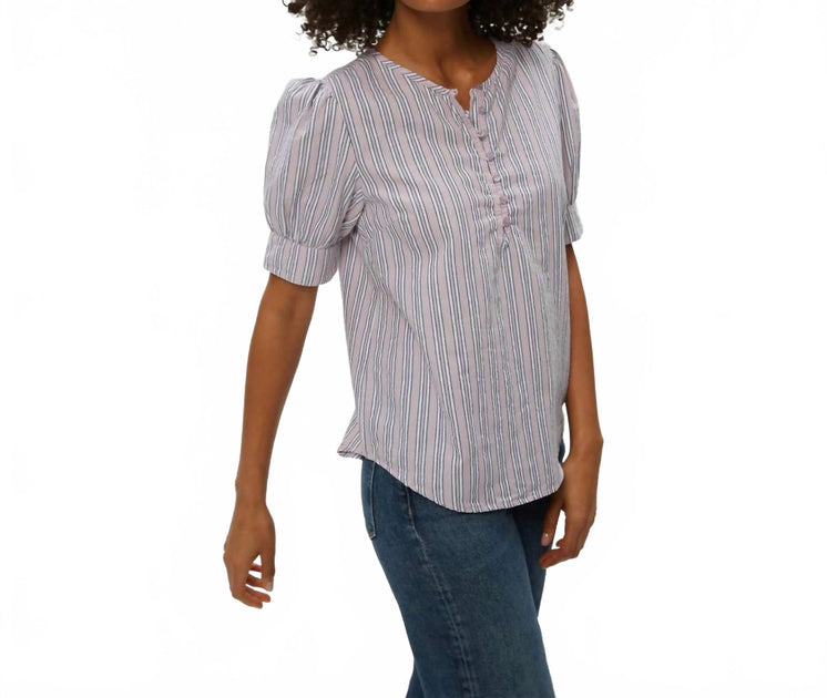 Michael Stars Simone Puff Top Grey Small 3