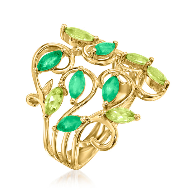 Ross-Simons Peridot Emerald Vine Ring Green US 6 4