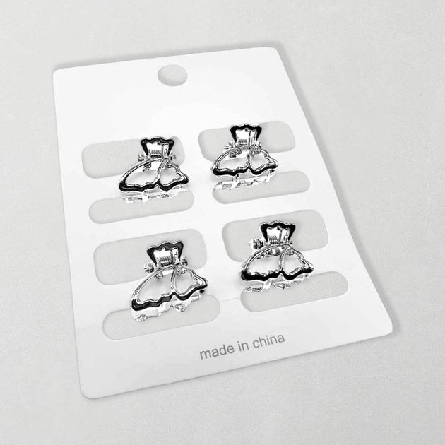 FASHNZFAB Mini Butterfly Hair Claw Clip Set Multi 4