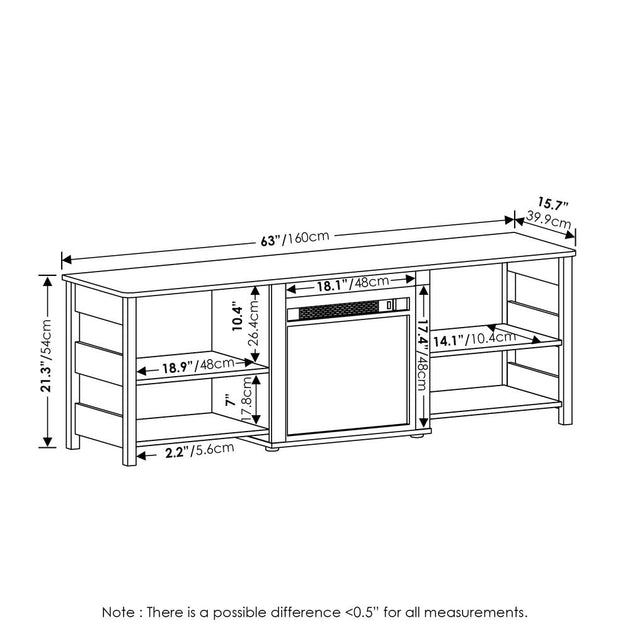 Furinno Classic TV Stand White 3