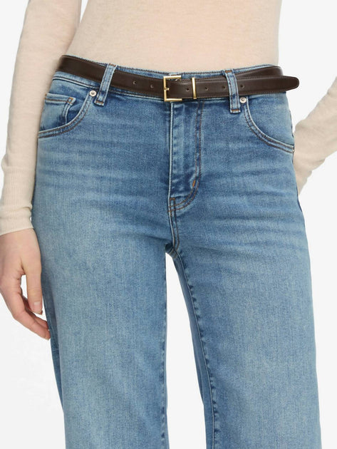 FRAME Mellow Mid Rise Wide Leg Jeans Blue 28 4