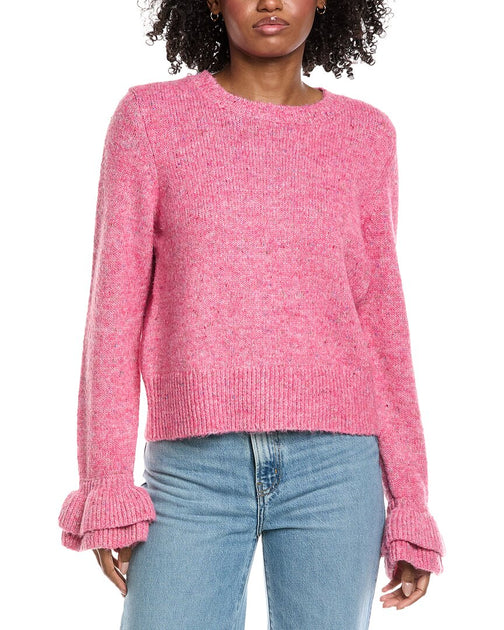 CeCe Ruffle Cuff Sweater Pink XLarge 2