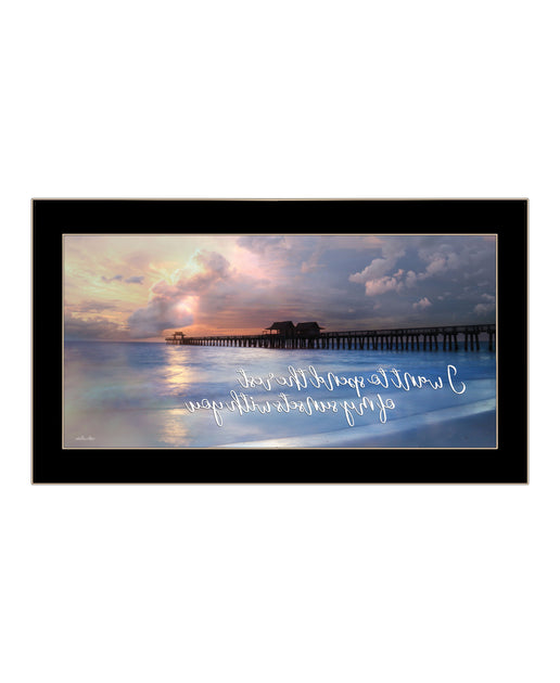 Hivvago Rest of My Sunsets Framed Print Wall Art Black 8