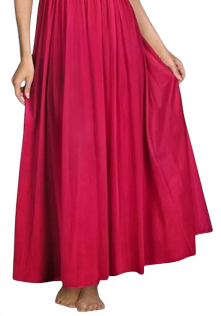Shadowline Silhouette Nightgown Red Large 3