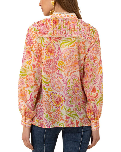 Hale Bob Calliope Blouse Pink Small 3
