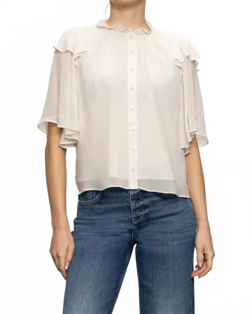 Sanctuary Deja Vu Blouse Beige XSmall 2