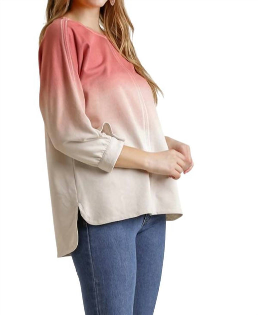 Umgee Ombre Raglan Top Gold Small 3