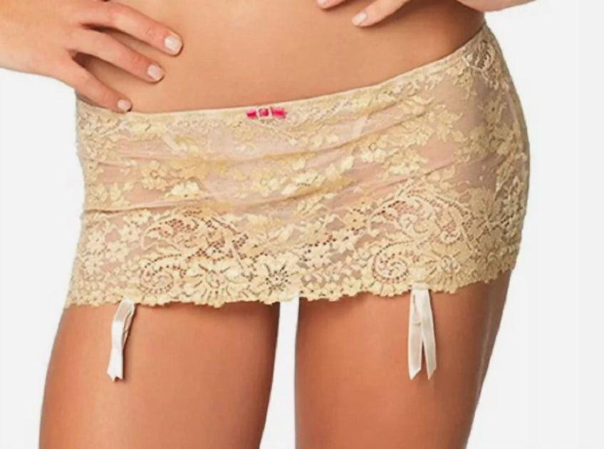 Felina La Dame Garter Skirt Beige Small 3