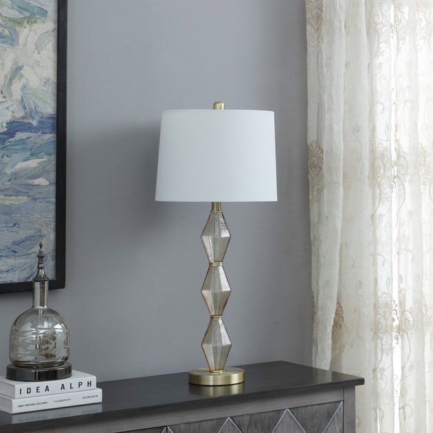 Hivvago Geo Glass Table Lamp Gold 4