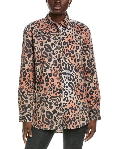Hugo Boss The Boyfriend Shirt Beige US 0 2