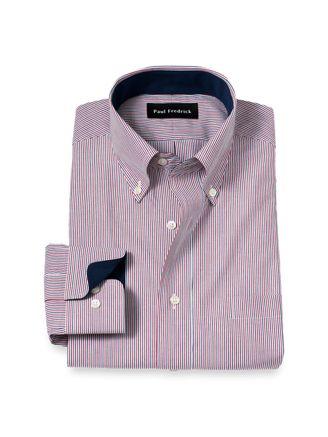Paul Fredrick Slim Fit Hemd Blau US 17.5 36/37 3